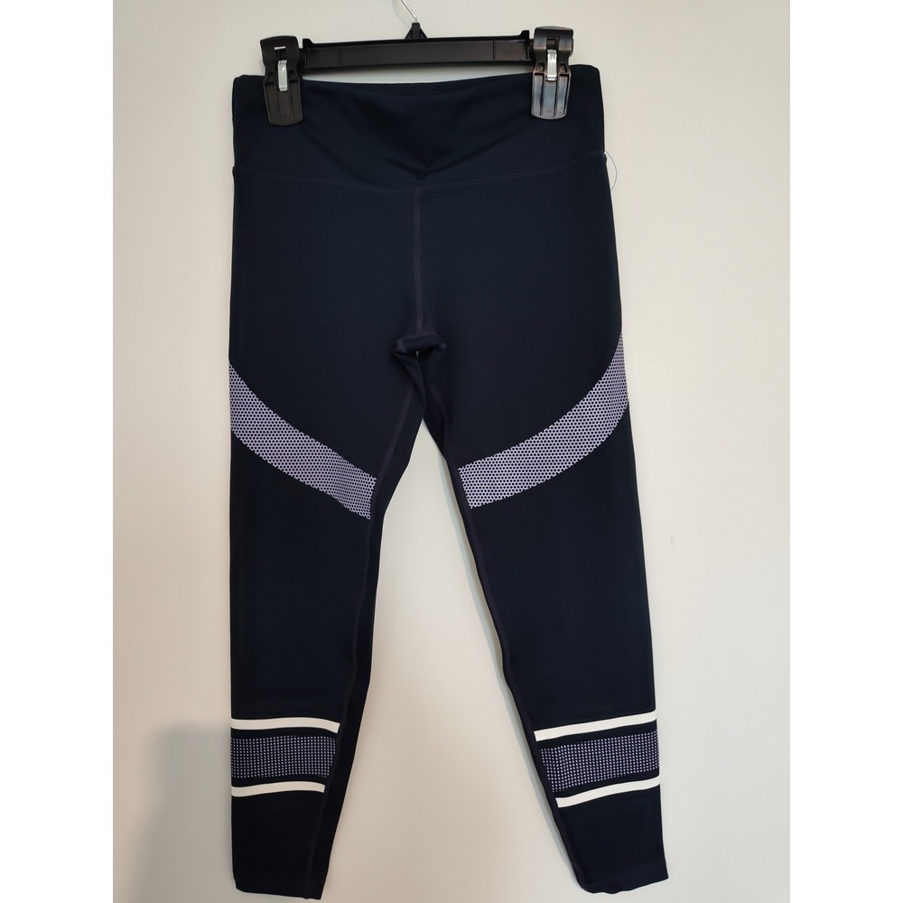 Lilybod‎ x SoulCycle Womens Navy Blue Graphic High Rise Leggings Size Large